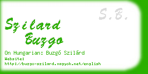 szilard buzgo business card